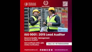 ISO 9001 Lead Auditor  Quality Management Systems  IEHS Academy [upl. by Jessika778]