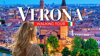 🇮🇹 The Most Beautiful City 4k Walking Tour in Verona Italy [upl. by Aneleairam551]