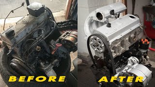 Rebuilding a 28 year old Volkswagen engine  Golf Mk1 2l 8v engine swap assembly pt1 [upl. by Nyrret]