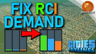 ⛔Fix for low or no RCI Demand Cities Skylines residential commercial industry tutorial  Guide 7 [upl. by Medlin]