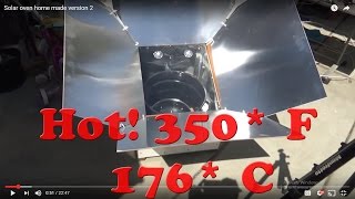 DIY Build your own Home made Solar Oven super hot 350 degrees F 176C [upl. by Corin251]