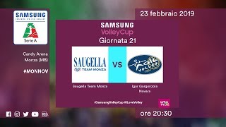 Monza  Novara  21 Giornata  Speciale  Samsung Volley Cup [upl. by Euqnomod473]