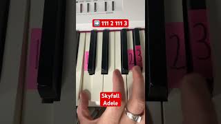 How to play Skyfall by Adele on piano [upl. by Perrins]