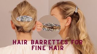 The Best Hair Barrettes for Fine Hair  NonSlip Barrette Clips [upl. by Fanya]