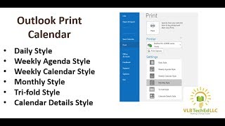 Outlook  Printing Your Calendar and the Options Available [upl. by Pals]