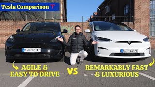 Tesla Model Y Performance vs Tesla Model X Plaid 2023 Comparison  Short Version [upl. by Ludovico]