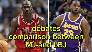 NBAComparison between MJ and LBJ [upl. by Eicram]