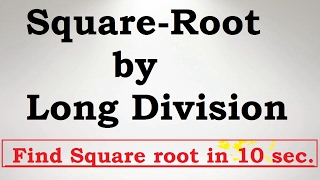 How to find Square Root by long division method [upl. by Adnole]