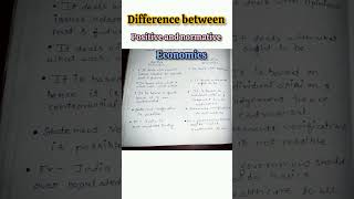 Difference between Positive and Normative Economics shorts economics [upl. by Mccully186]