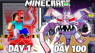 I Survived 100 Days in DOORS THE MINES in Minecraft [upl. by Drawe815]