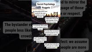 Social Psychology Nuggets 🧐 [upl. by Zadoc]