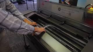 HP Z6 How to clear a Paper Jam on the HP DesignJet Z6 printer [upl. by Had490]