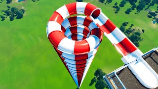 Spiral Down Water Slides – Planet Coaster 2 [upl. by Initof]