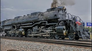 Union Pacific Big Boy 4014 Departs Rawlins WY 2024 [upl. by Ahtenak]