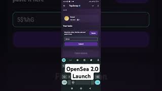 OpenSea 20 Launch  Tapswap Code  November 13 tapswapcode tapswapcodetoday [upl. by Airtina558]