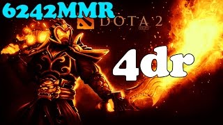 Dota 2  4dr top 1 mmr BR plays Ember Spirit  Ranked Match [upl. by Yorker]