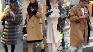 MILAN WINTER FASHION STYLE 2024  ITALIAN OUTFITS [upl. by Kalina]