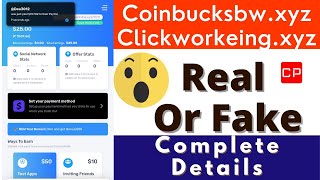 Clickworkeingxyz Real or Fake  Coinbucksbwxyz Real or Fake  Review  Payment Proof  Scam Alert [upl. by Moreno470]