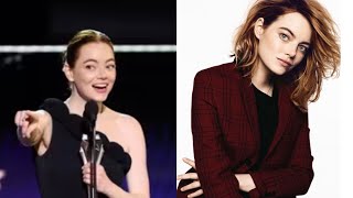 Emma Stone quips about reviews after winning 2024 Critics Choice Award  Celebs world [upl. by Neelahs]