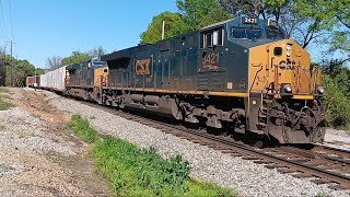 CSXT 3421 leads CSX L644 at Tryon Street Columbia SC on the CSX Columbia Subdivision the SLine [upl. by Kazmirci]