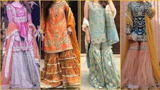 Bride Sister ShararaGharara Designs with Shirt And Frock Trendy Designs of 2021 [upl. by Maidy700]