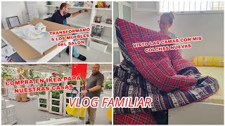 Transformación de los muebles del salóncolchas nuevas para la camacompras en Ikea [upl. by Ecnedurp]