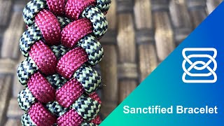 How to make a Sanctified Paracord bracelet beginner Paracord tutorial [upl. by Hewart]