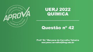 Questão nº 42 UERJ 2022  Química [upl. by Barty]