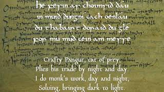 Pangur Bán A Poem of a Scribe and his Cat read in Old Irish [upl. by Zoldi427]