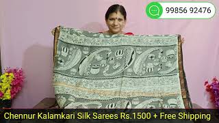 Special Chennur Kalamkari Silk Sarees Wholesale Price99856 92476Our own manufacturing [upl. by Aguayo]