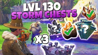 LVL 130 STORM CHESTS Moonglow Spectral MAYBE Fortnite Save The World [upl. by Uball]