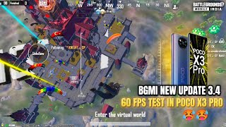 BGMI NEW 34 UPDATE GAMEPLAY 60 FPS GAMING TEST 🔥IN POCO X3 PRO [upl. by Clemence]