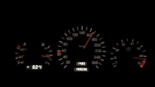 MercedesBenz C280 W202 R6 Acceleration 0  230 Kmh on Autobahn [upl. by Enilesor]