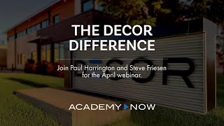 The Decor Difference  Academy▸Now Webinar [upl. by Kesia985]