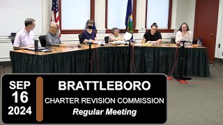 Brattleboro Charter Revision Commission Mtg 91624 [upl. by Peadar]