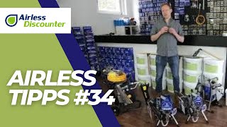 Airless Tipps 34  Bestes Airless Farbspritzgerät für Innenwandfarbe [upl. by Christie]