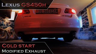 Modified Exhaust Cold Start  2011 Lexus GS450h 35L V6 [upl. by Atiluj492]