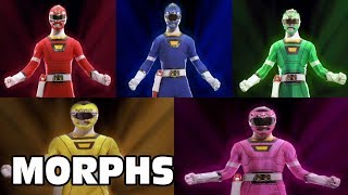 Turbo  All Ranger Morphs  Power Rangers Official [upl. by Aihpos]