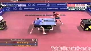 Ma Long 16 years old Vs Vladimir Samsonov Final German Open 2005 [upl. by Stefanie]