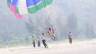 Parasailing in Coxs Bazar  Fly Air Sea Sports  Darian Nagar Himchari [upl. by Kciderf]