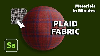 Make Plaid Fabric in Substance 3D Sampler  Materials In Minutes 17  Adobe Substance 3D [upl. by Vally]