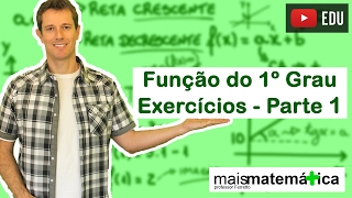 Função do Primeiro Grau Função Afim Exercícios Aula 3 de 9 [upl. by Ihcekn]