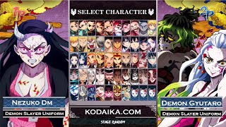 Demon Slayer Legends V3 Mugen  Character Selection Screen  Gameplay [upl. by Worl]