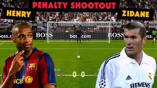 Zidane vs Henry Penalty Shootout eFootball Gameplay [upl. by Martsen]