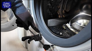 Fixing gasket and spring of front loader washing machine  DIY tool [upl. by Yttig773]