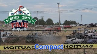 2024 Warren County Fair Compact Demolition Derby [upl. by Yankee602]