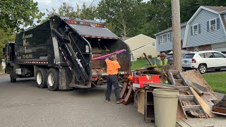 Garbage Truck Packing A Big Bulk Pile [upl. by Aleacim481]