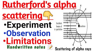 Rutherfords nuclear model of atomRutherfords alpha scattering experimentRutherfords atomicmodel [upl. by Netsuj527]