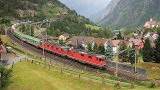 Gotthard am Limit  Umleiterverkehr SBB RoLas in Wassen [upl. by Tolliver]