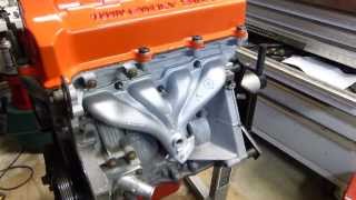 Spray painting exhaust manifold or headers  high temperature ceramic paint [upl. by Hteb879]